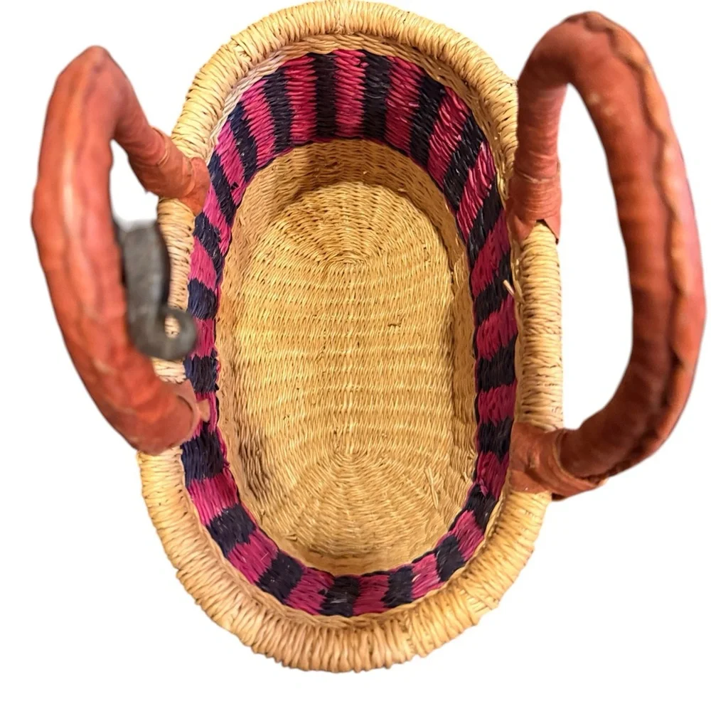 Mini Handmade Bolga Elephant Grass Basket